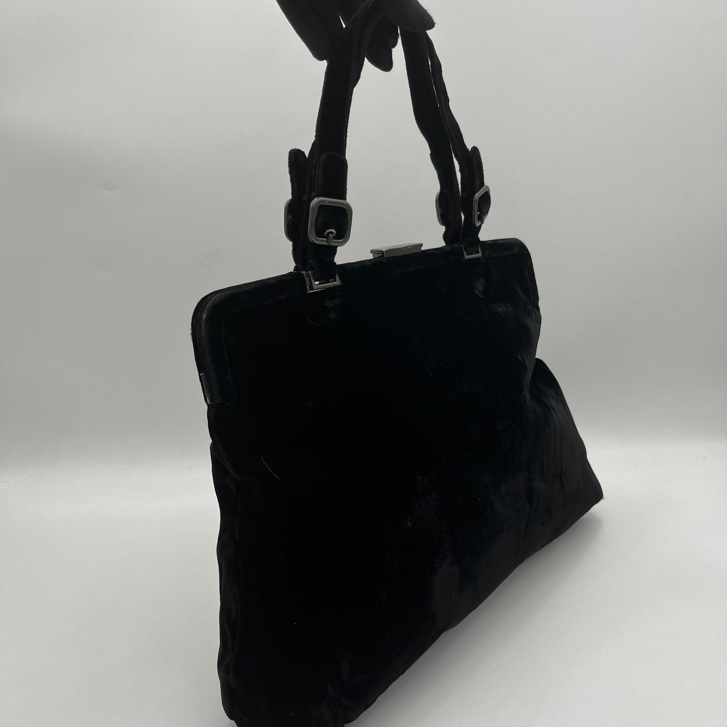 Prada Vintage Black Velvet Handbag