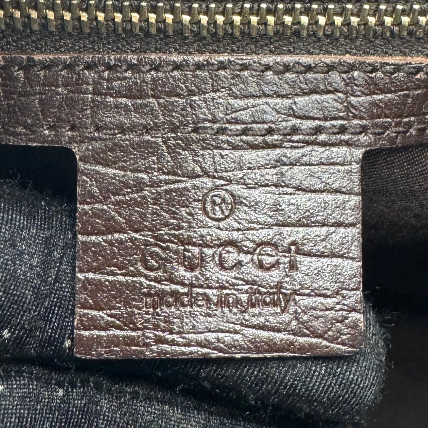 Gucci Monogram Canvas Horsebit Hobo Shoulder Bag