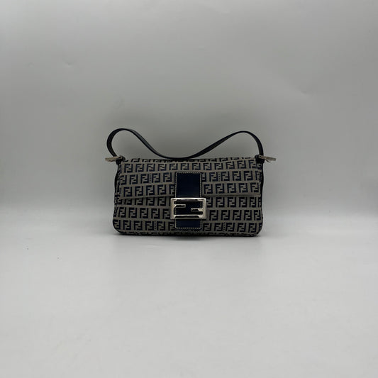 Fendi Dark Blue Zucchino Baguette