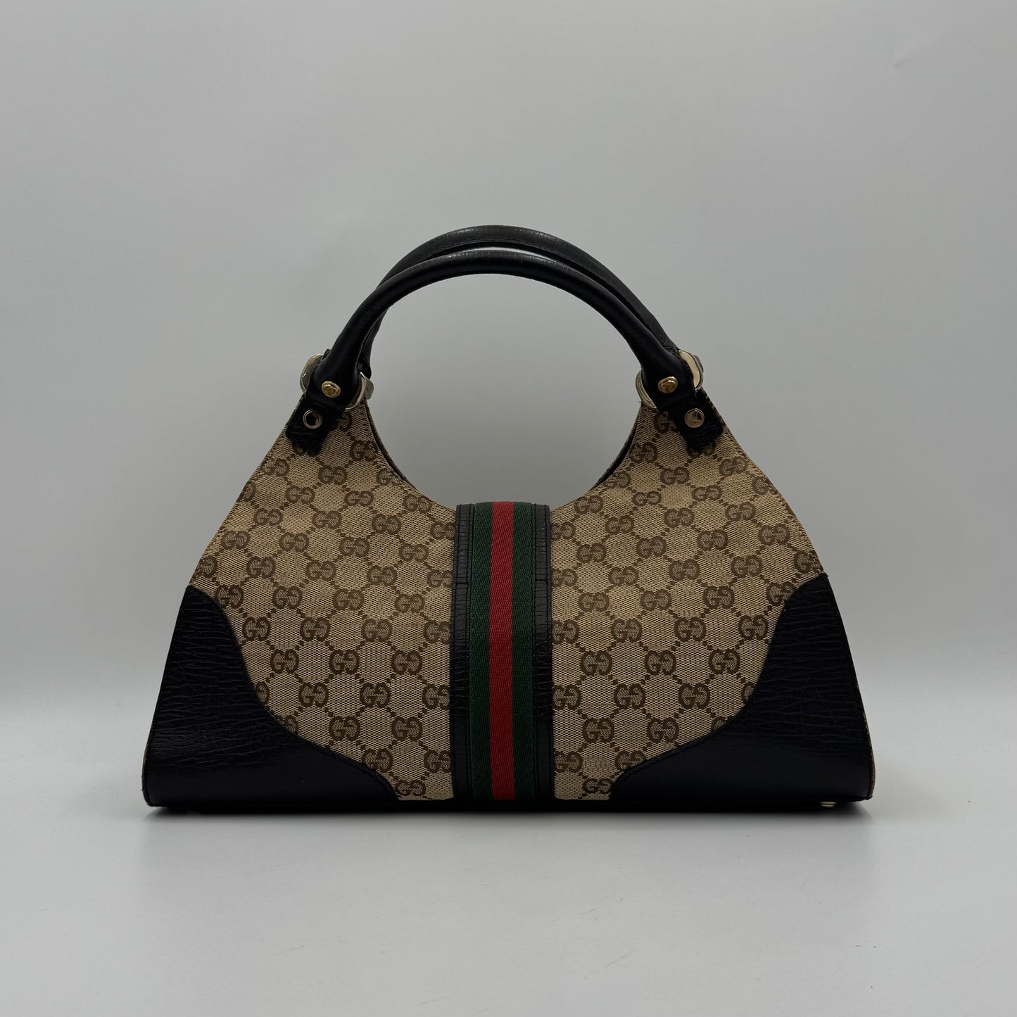 Gucci Monogram Canvas Sherryline Junco Hobo Shoulder Bag