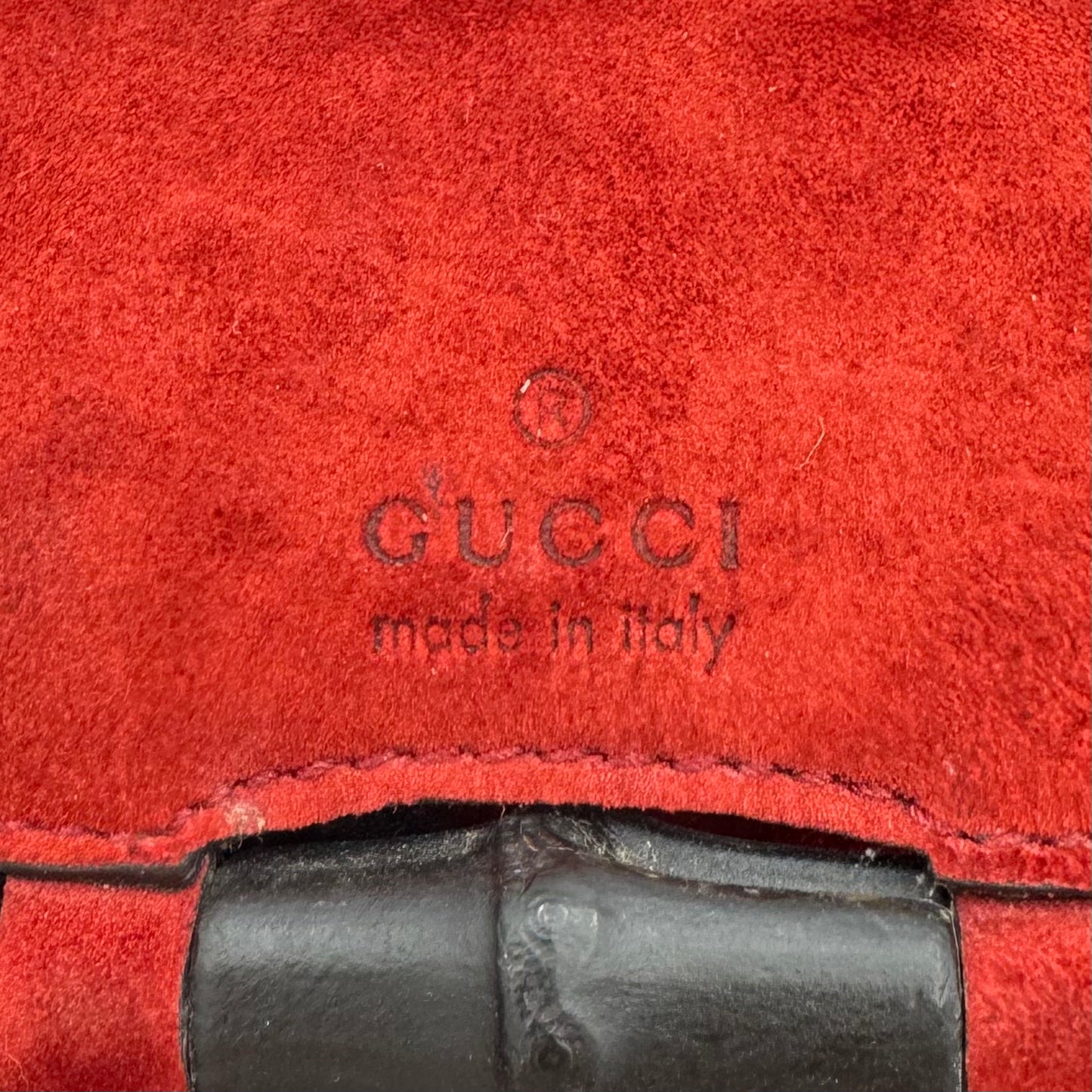 Gucci Red Suede Bamboo Nouveau Fringe Bag