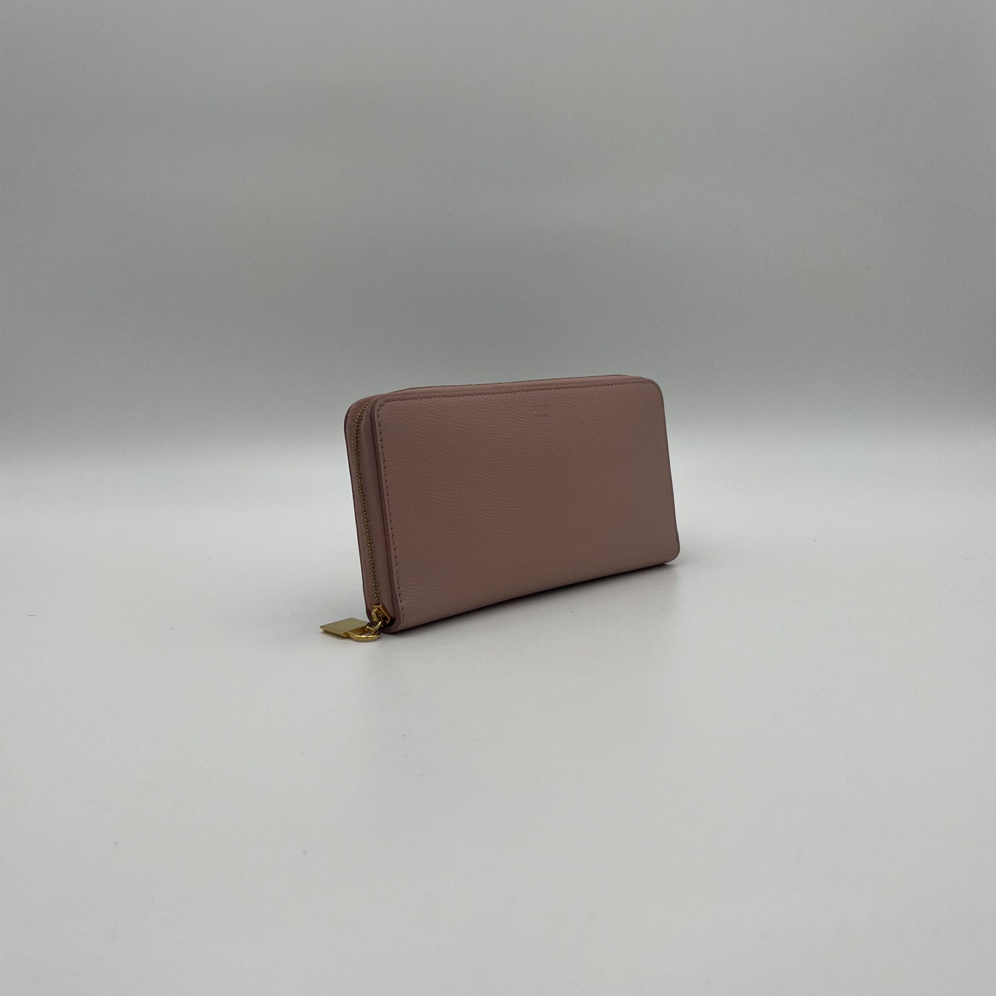Celine Paris Light Pink Leather Long Zippy Wallet