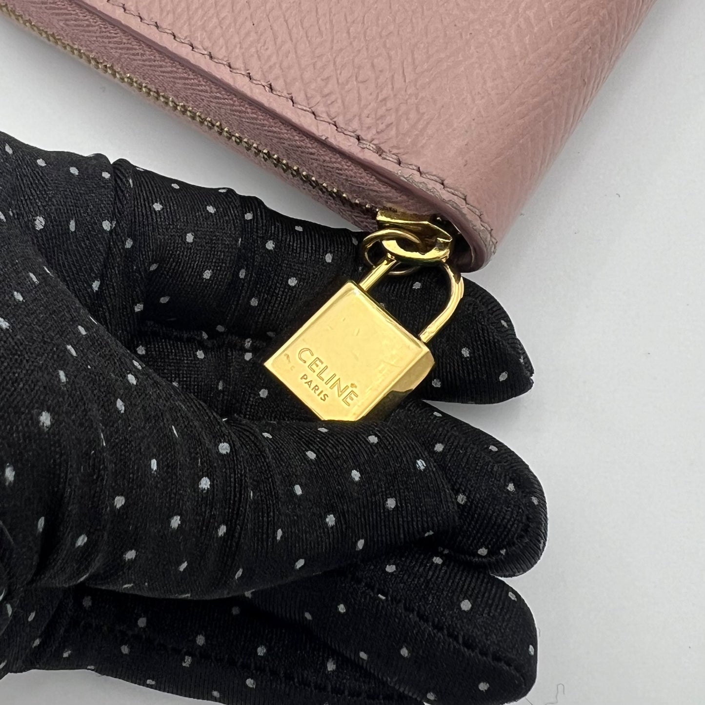 Celine Paris Light Pink Leather Long Zippy Wallet