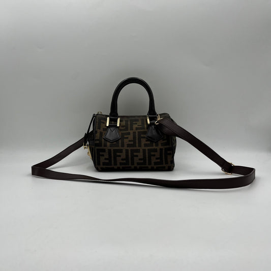 Fendi Tobacco Zucca Mini Boston