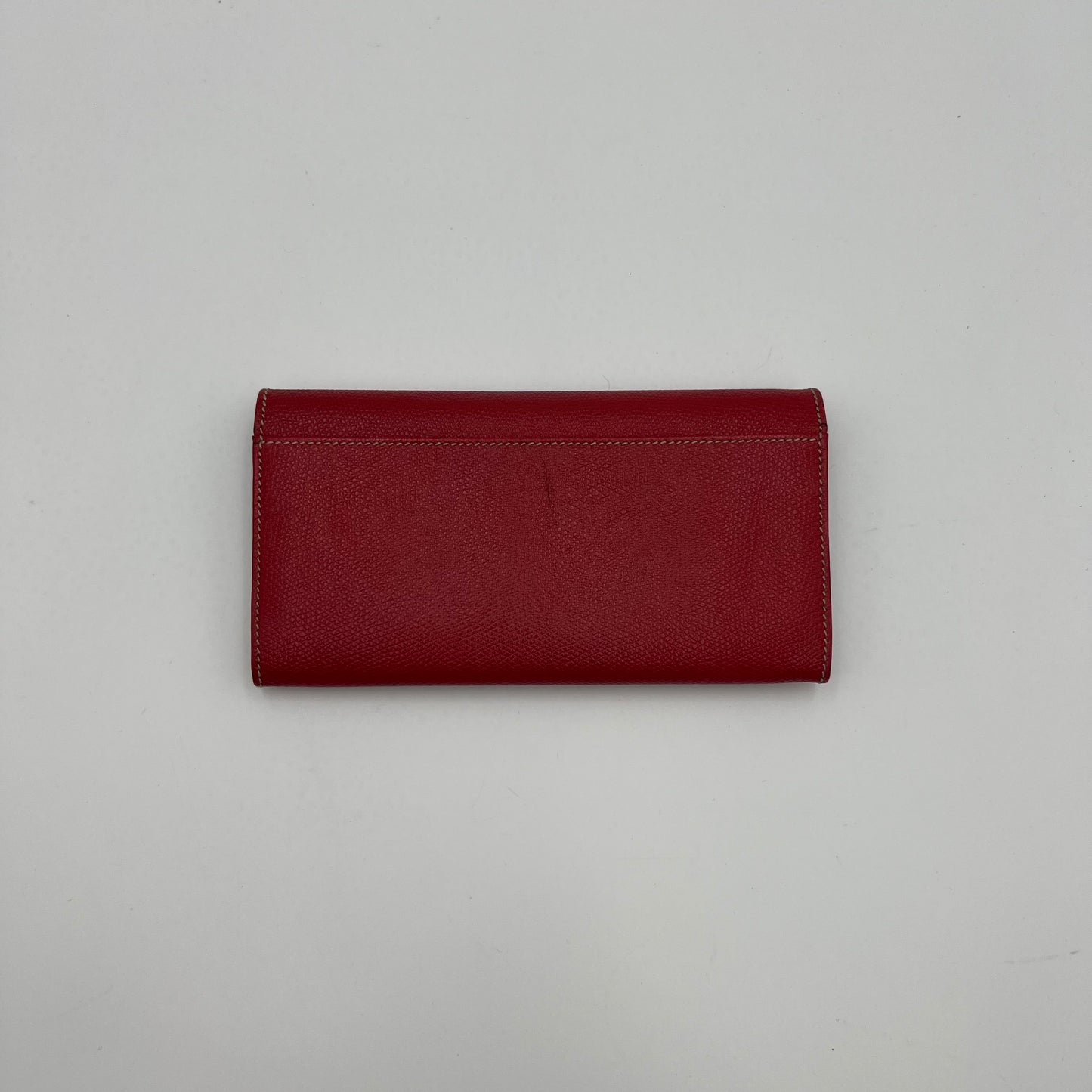 Loewe Red Leather Anagram Bifold Long Wallet