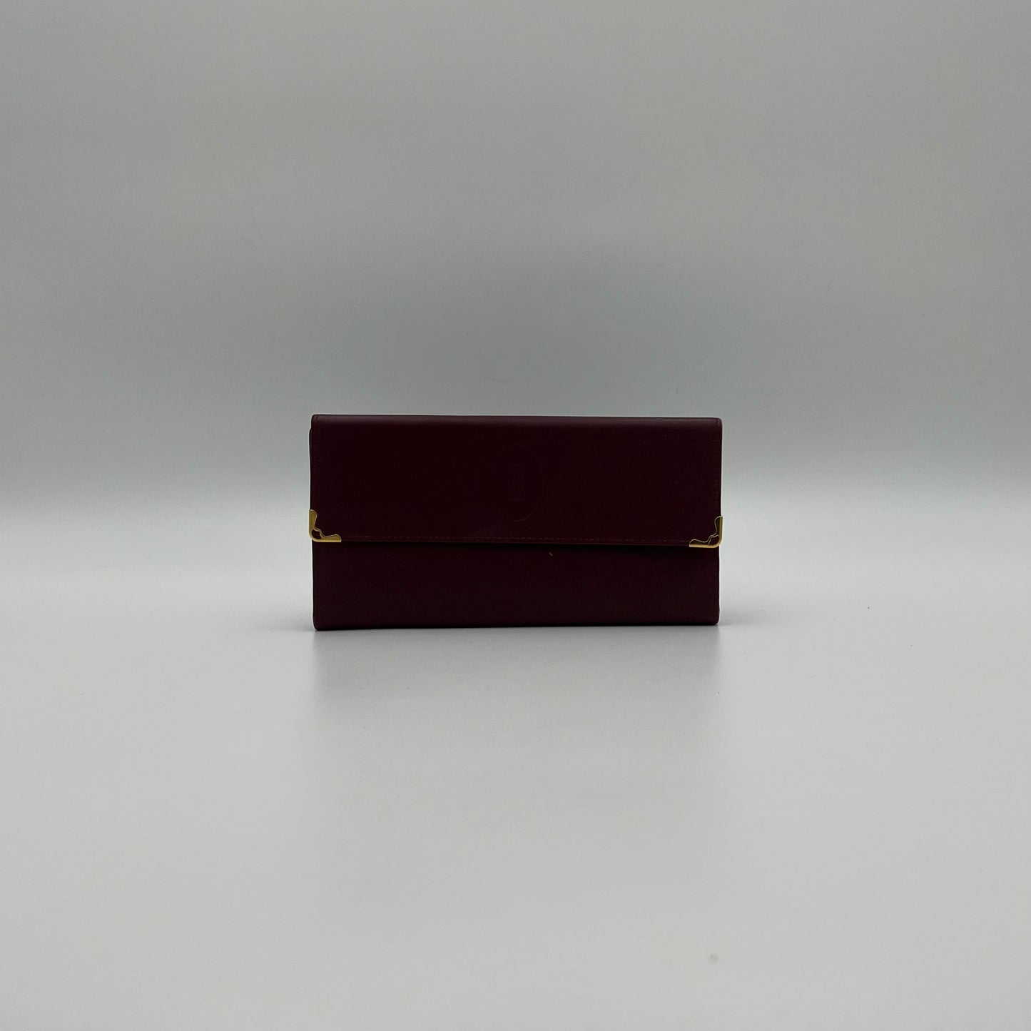 Cartier Paris Burgundy Flap Clutch