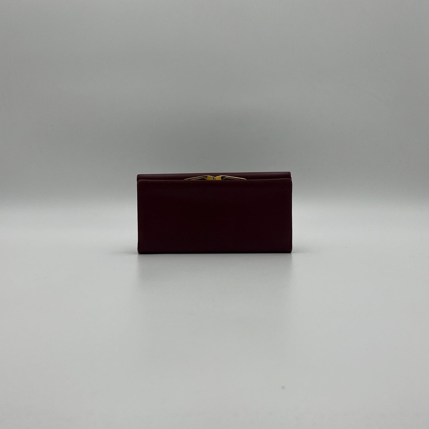 Cartier Paris Burgundy Flap Clutch