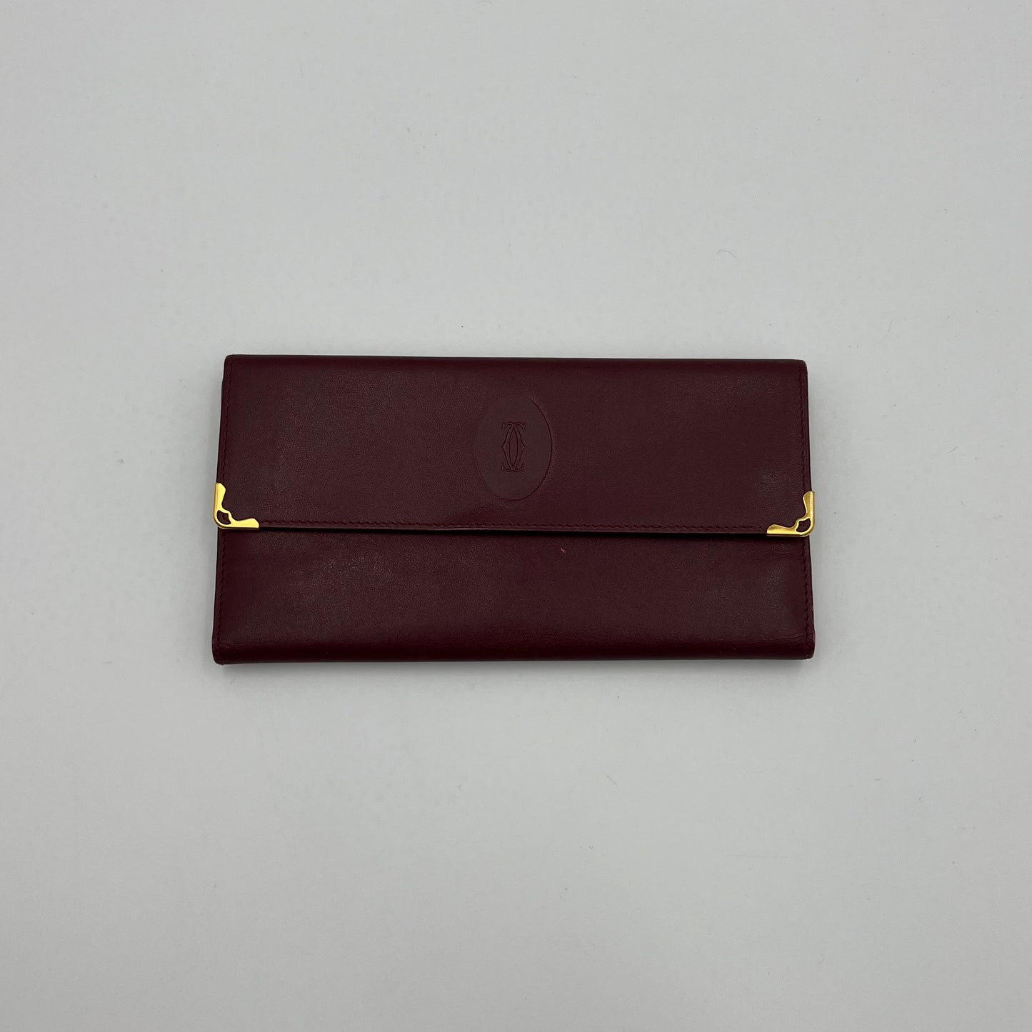 Cartier Paris Burgundy Flap Clutch