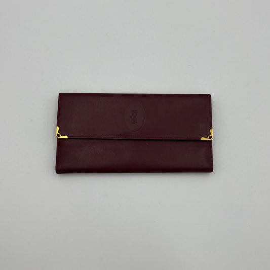 Cartier Paris Burgundy Flap Clutch