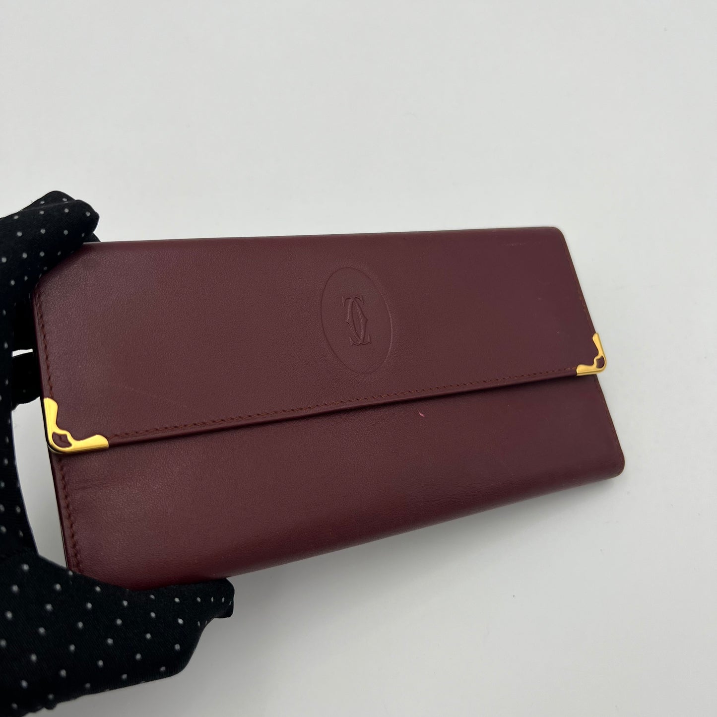 Cartier Paris Burgundy Flap Clutch
