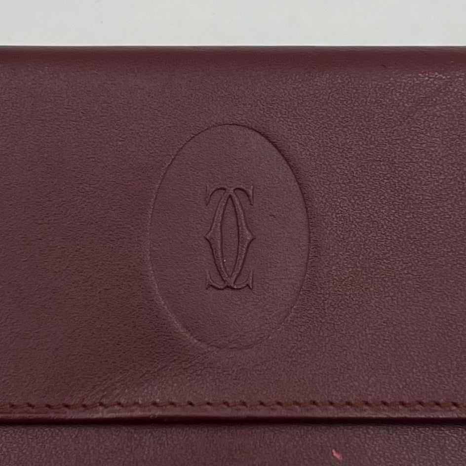 Cartier Paris Burgundy Flap Clutch