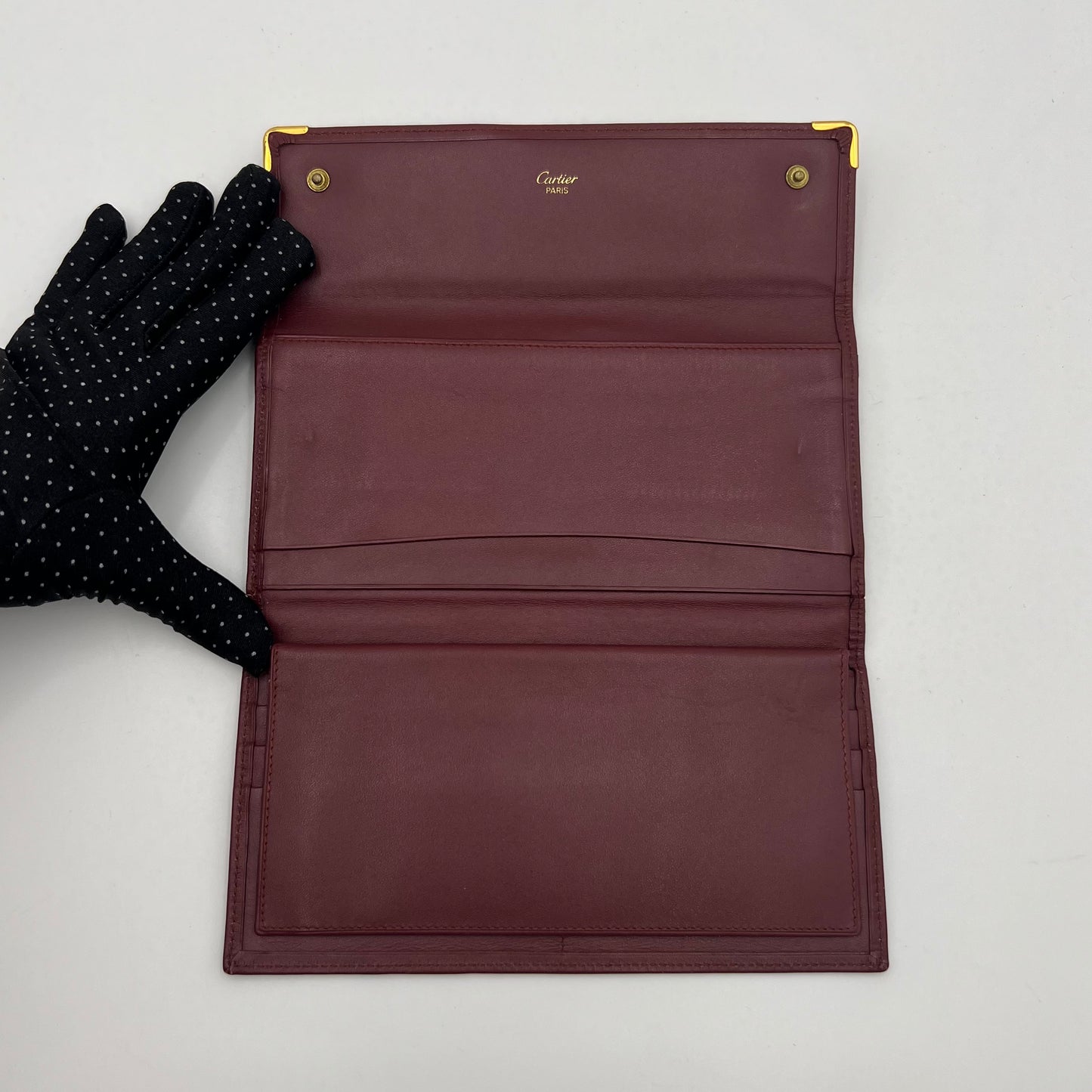 Cartier Paris Burgundy Flap Clutch