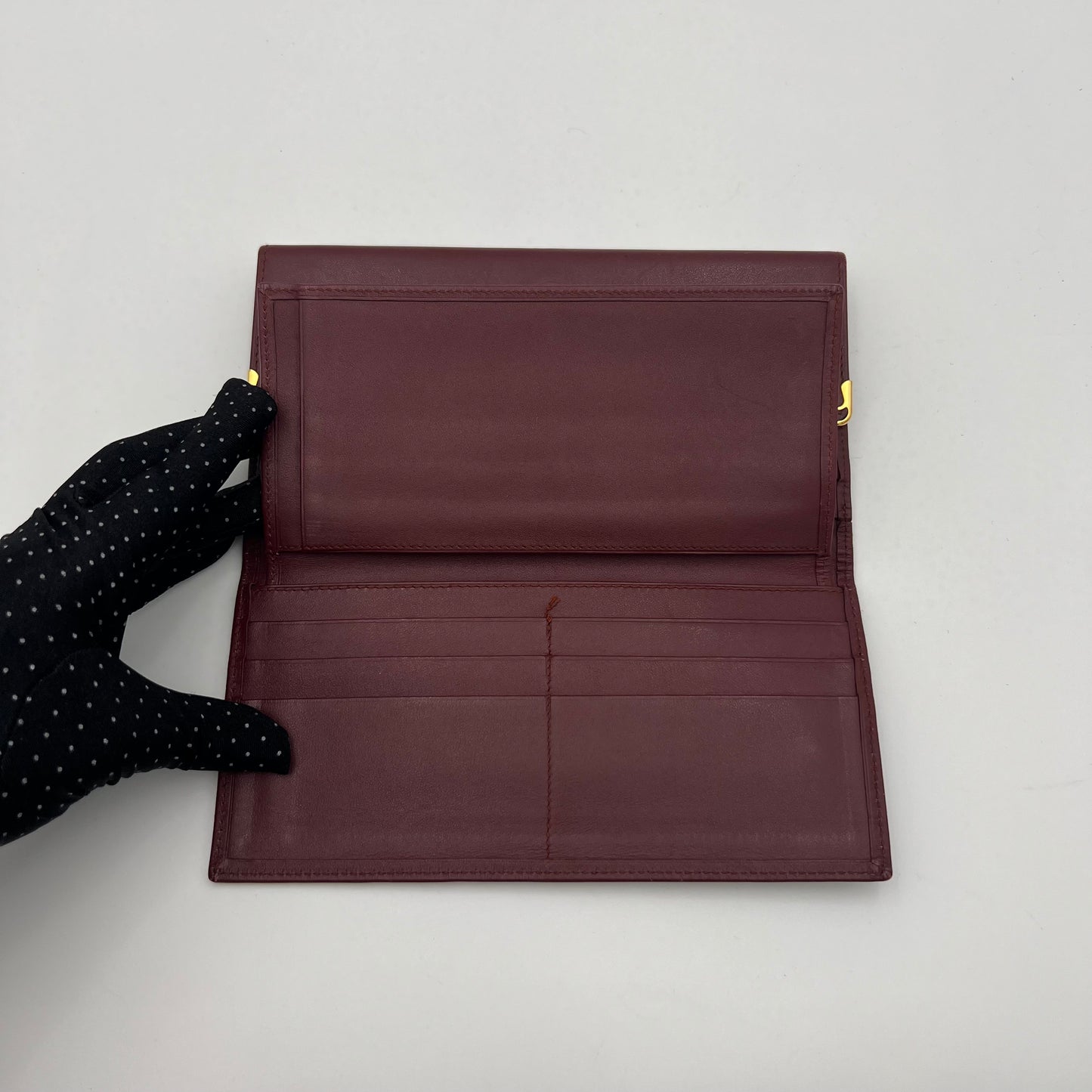 Cartier Paris Burgundy Flap Clutch