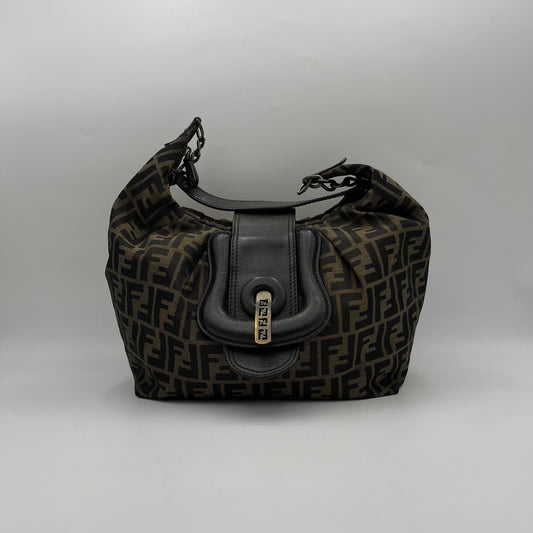 Fendi Tobacco Zucca Borsa Hobo Shoulder Bag