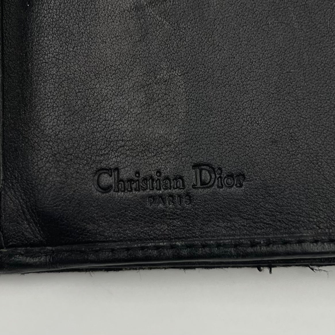 Christian Dior Black Trotter Street Chic Long Trifold Wallet