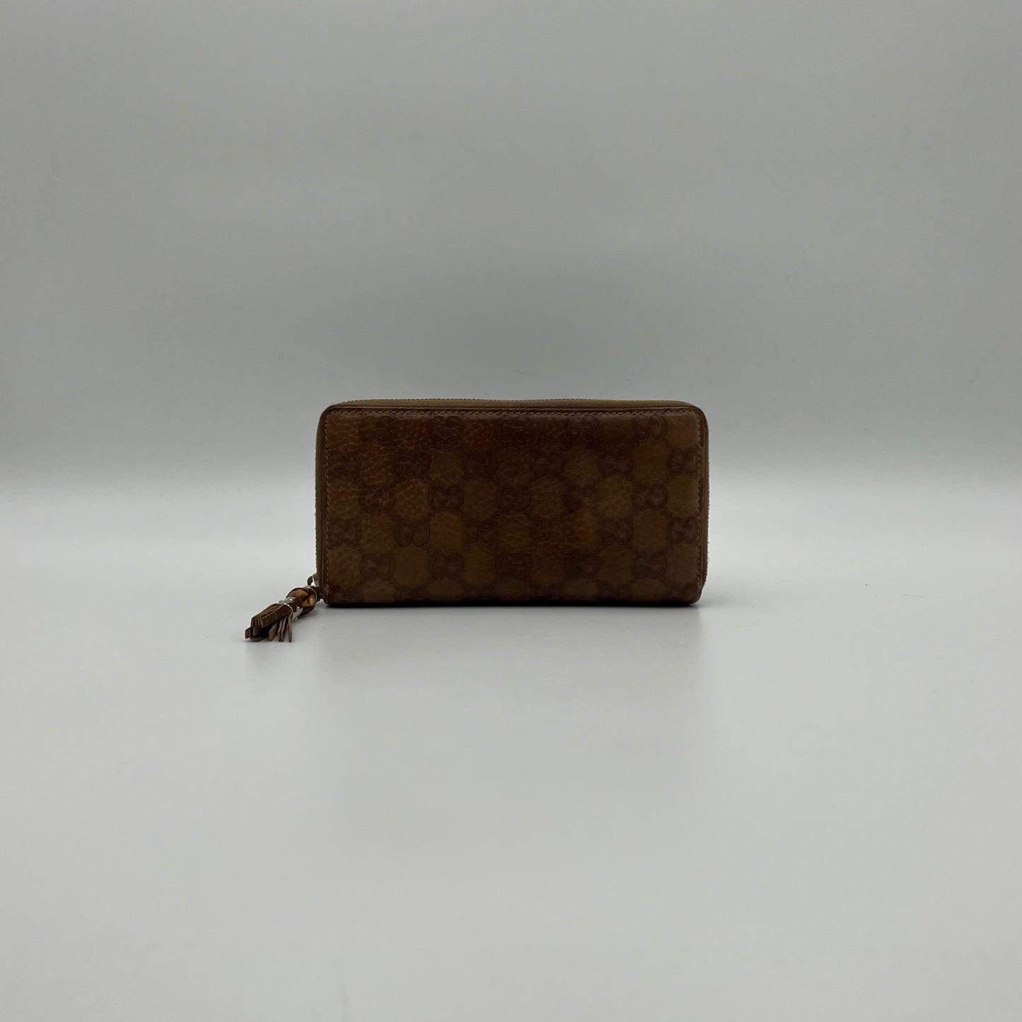 Gucci Brown Guccissima Leather Zippy Long Wallet