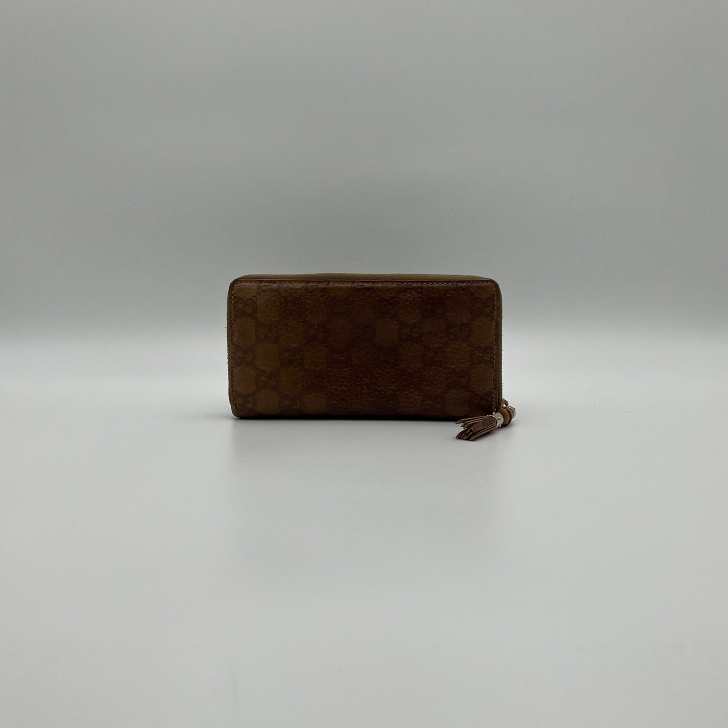 Gucci Brown Guccissima Leather Zippy Long Wallet