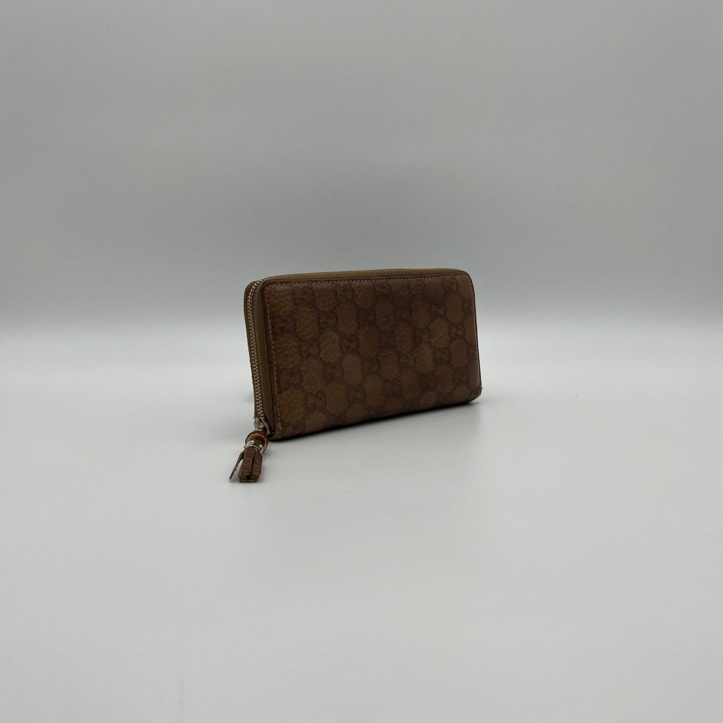 Gucci Brown Guccissima Leather Zippy Long Wallet