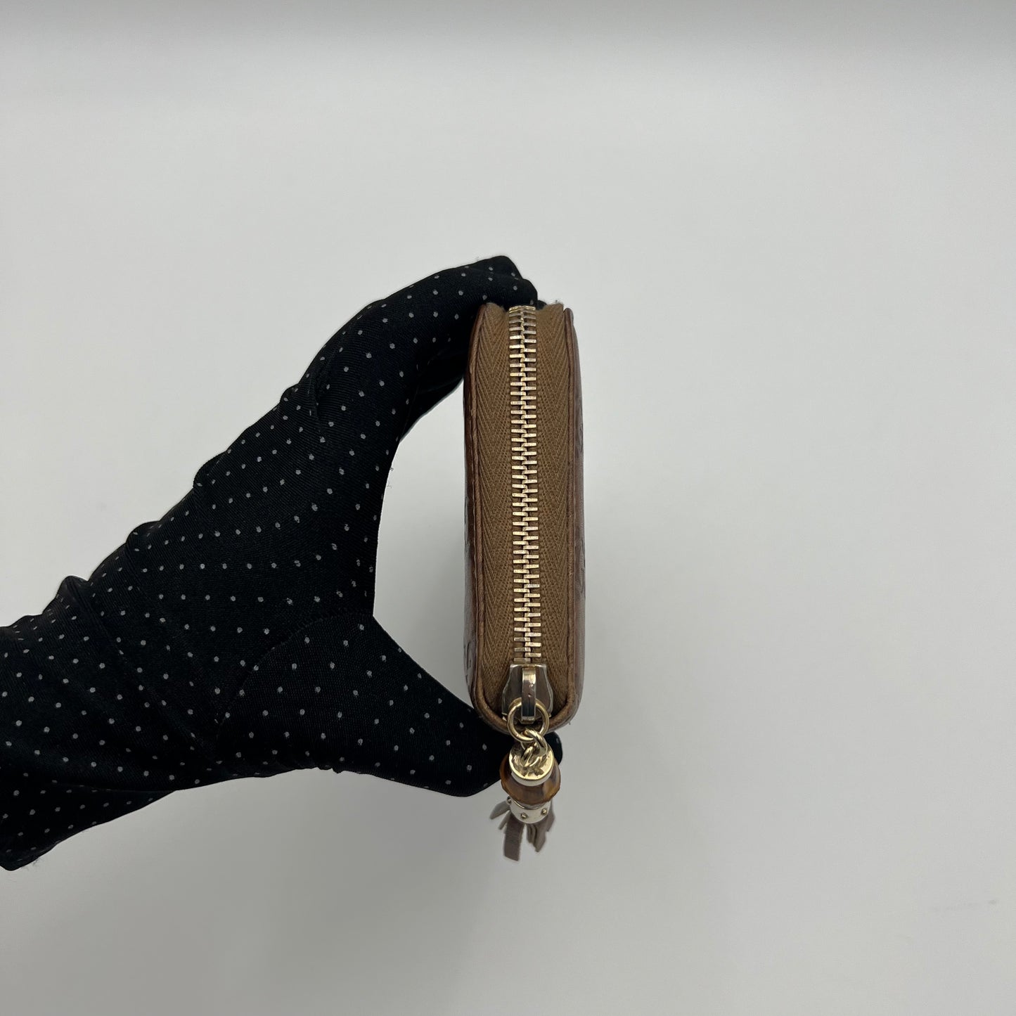 Gucci Brown Guccissima Leather Zippy Long Wallet