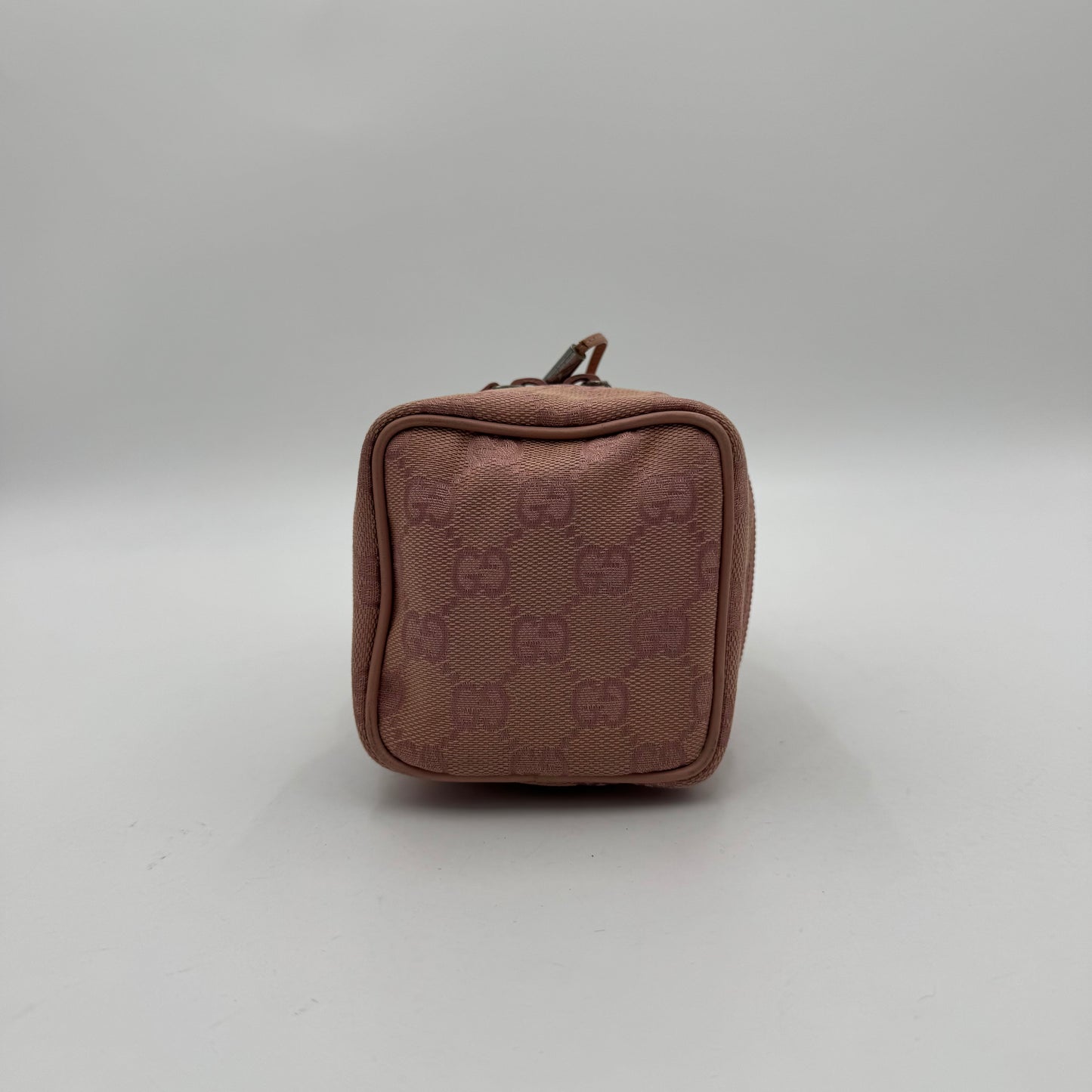 Gucci Pink Monogram Canvas Mini Drawstring Bucket Pouch