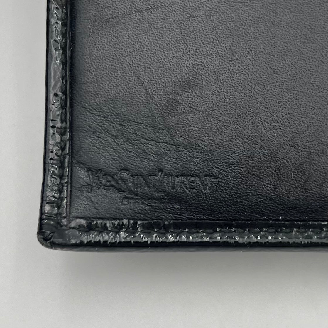 YSL Black Belle de Jour Patent Leather Short Bifold Wallet