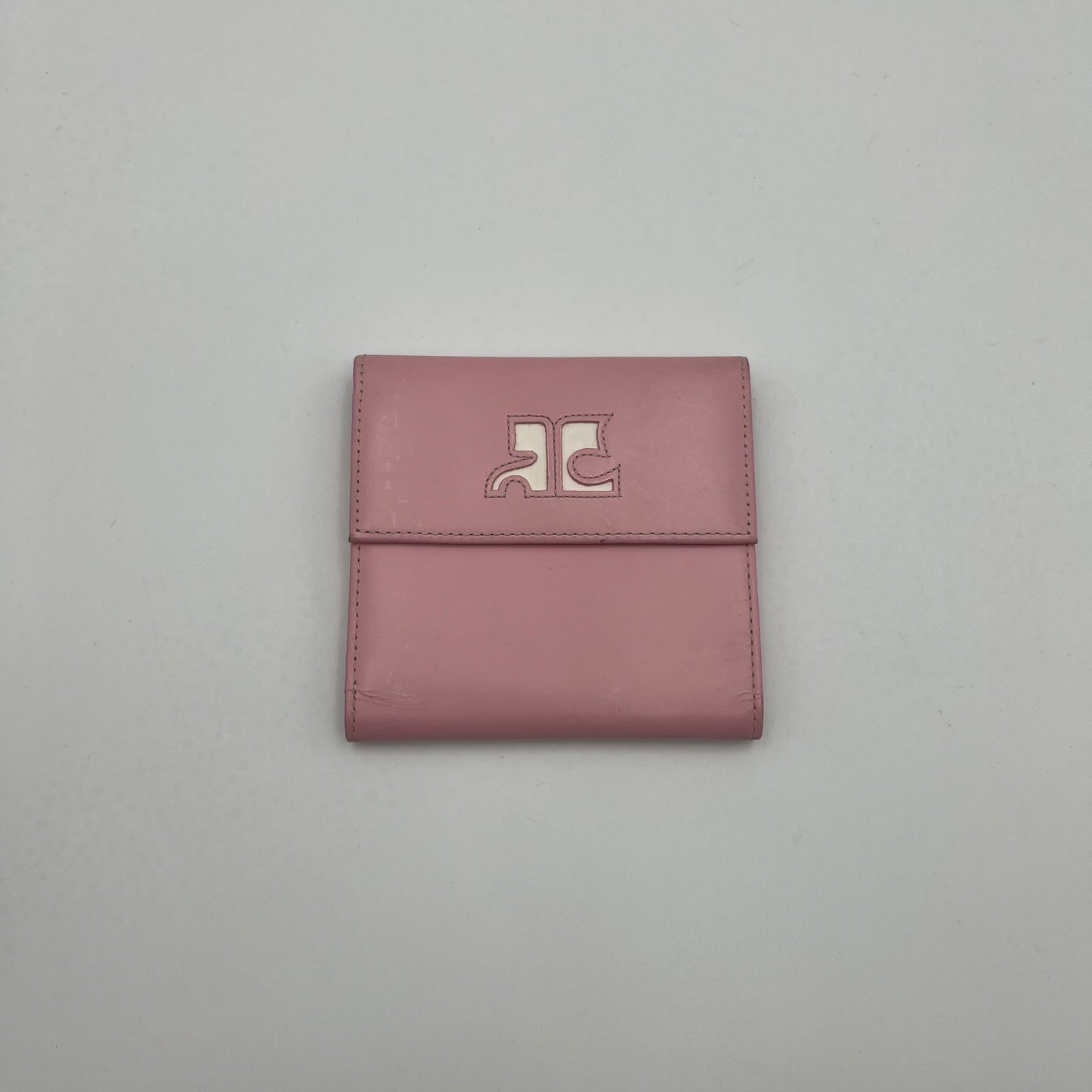 Courreges Pink Trifold Short Wallet