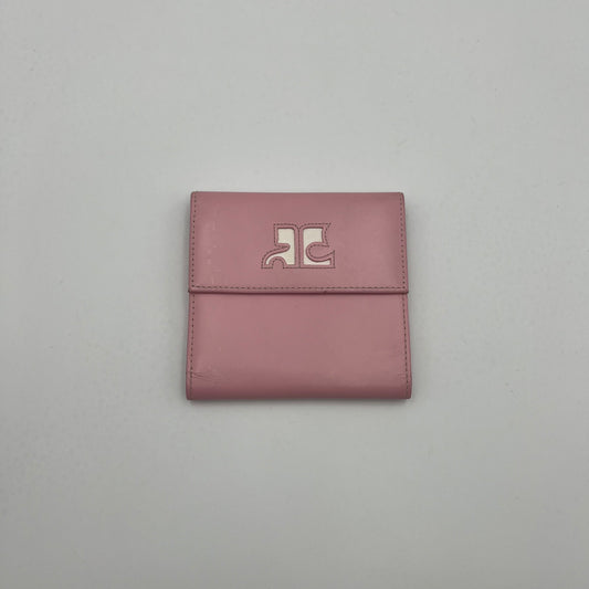 Courreges Pink Trifold Short Wallet