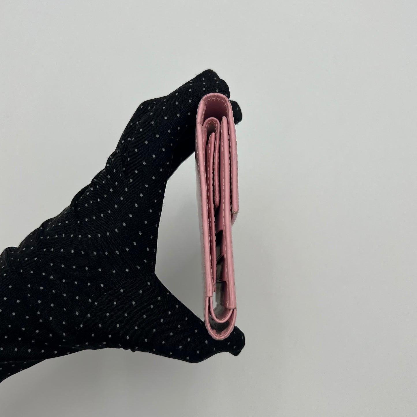 Courreges Pink Trifold Short Wallet