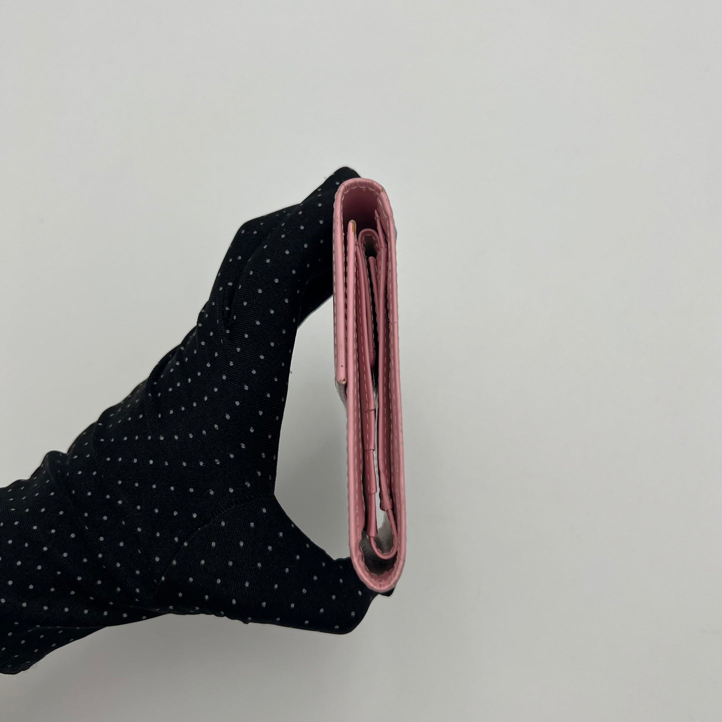 Courreges Pink Trifold Short Wallet