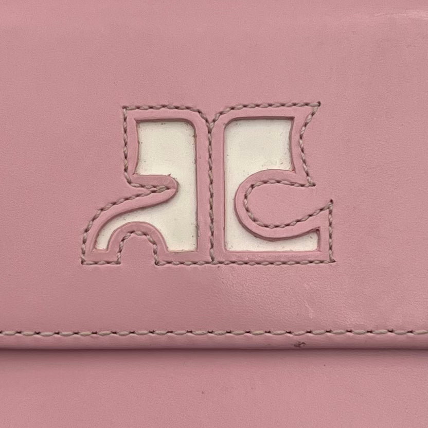 Courreges Pink Trifold Short Wallet