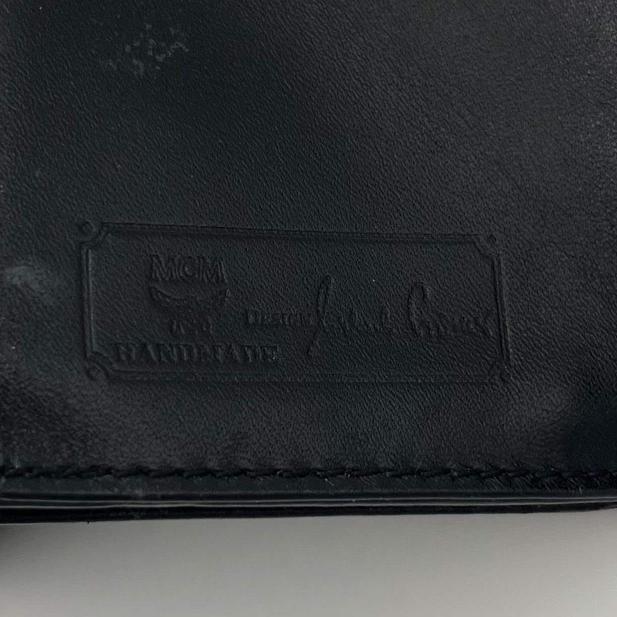 MCM Black Visetos Trifold Short Wallet