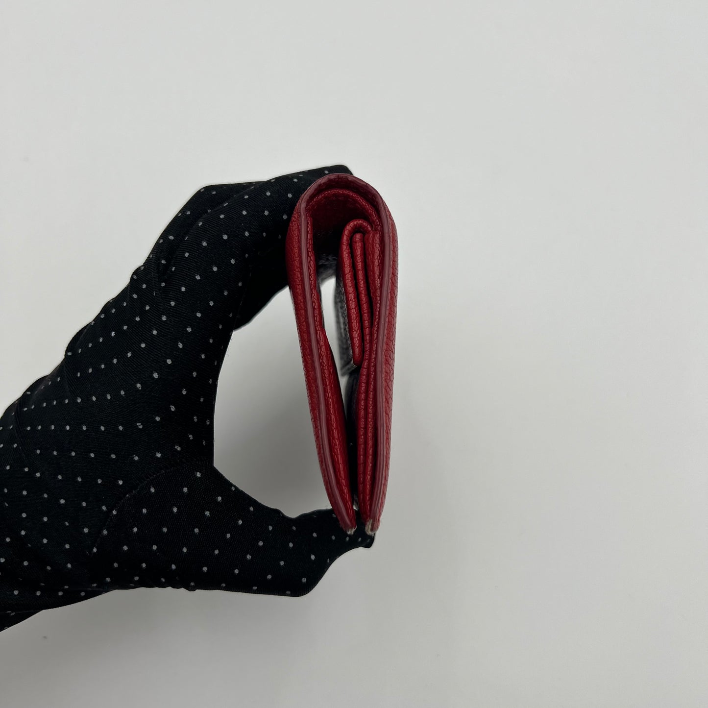 Miu Miu Red Leather Bifold Short Wallet