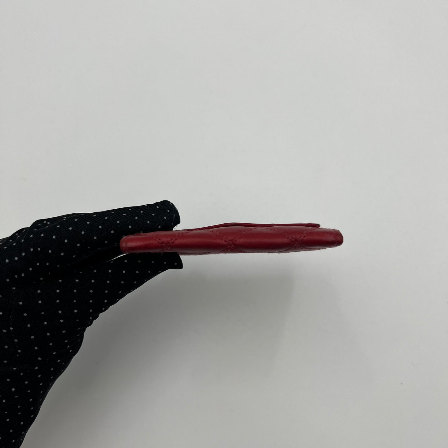 Chanel Red Quilted Envelope Card Holder