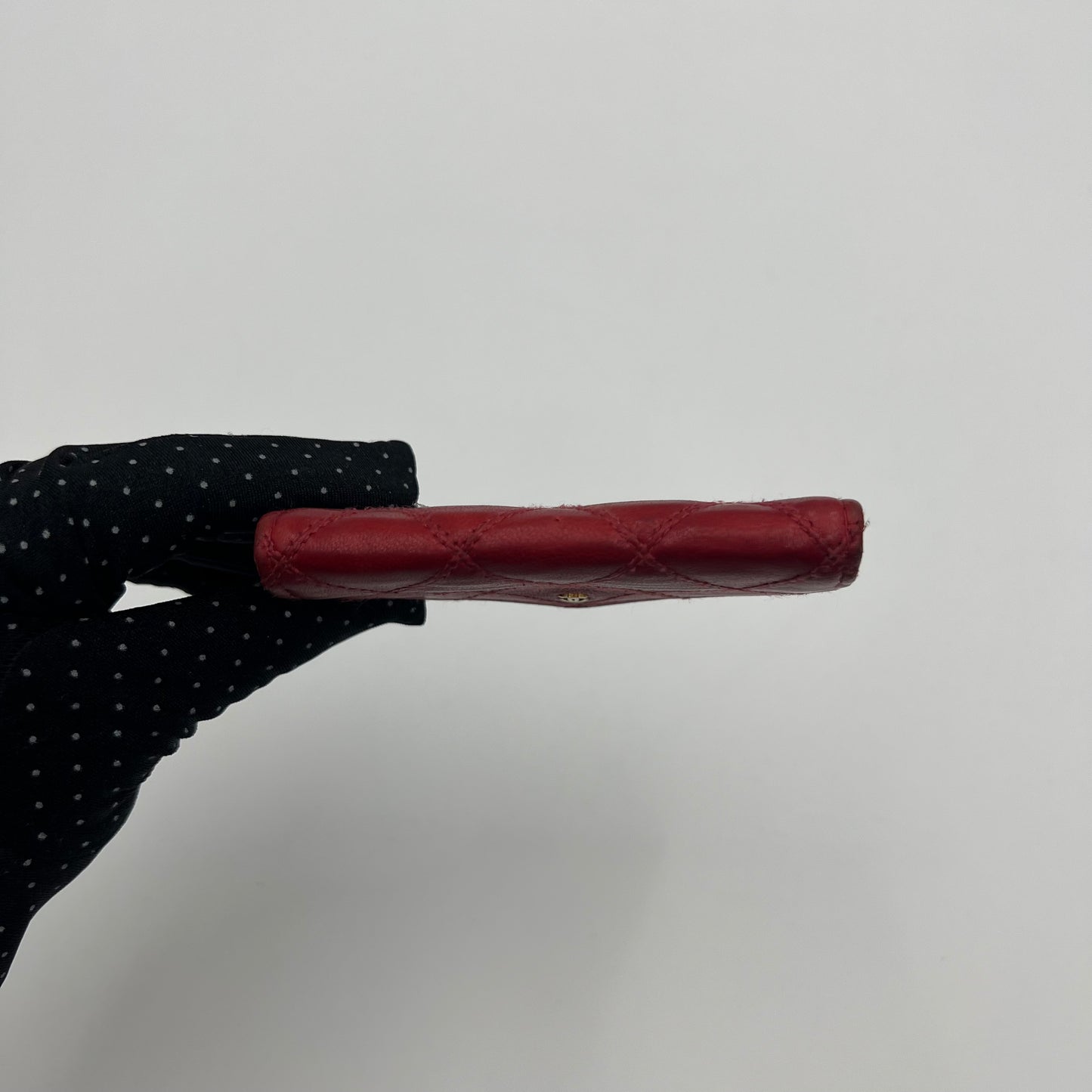 Chanel Red Quilted Envelope Card Holder
