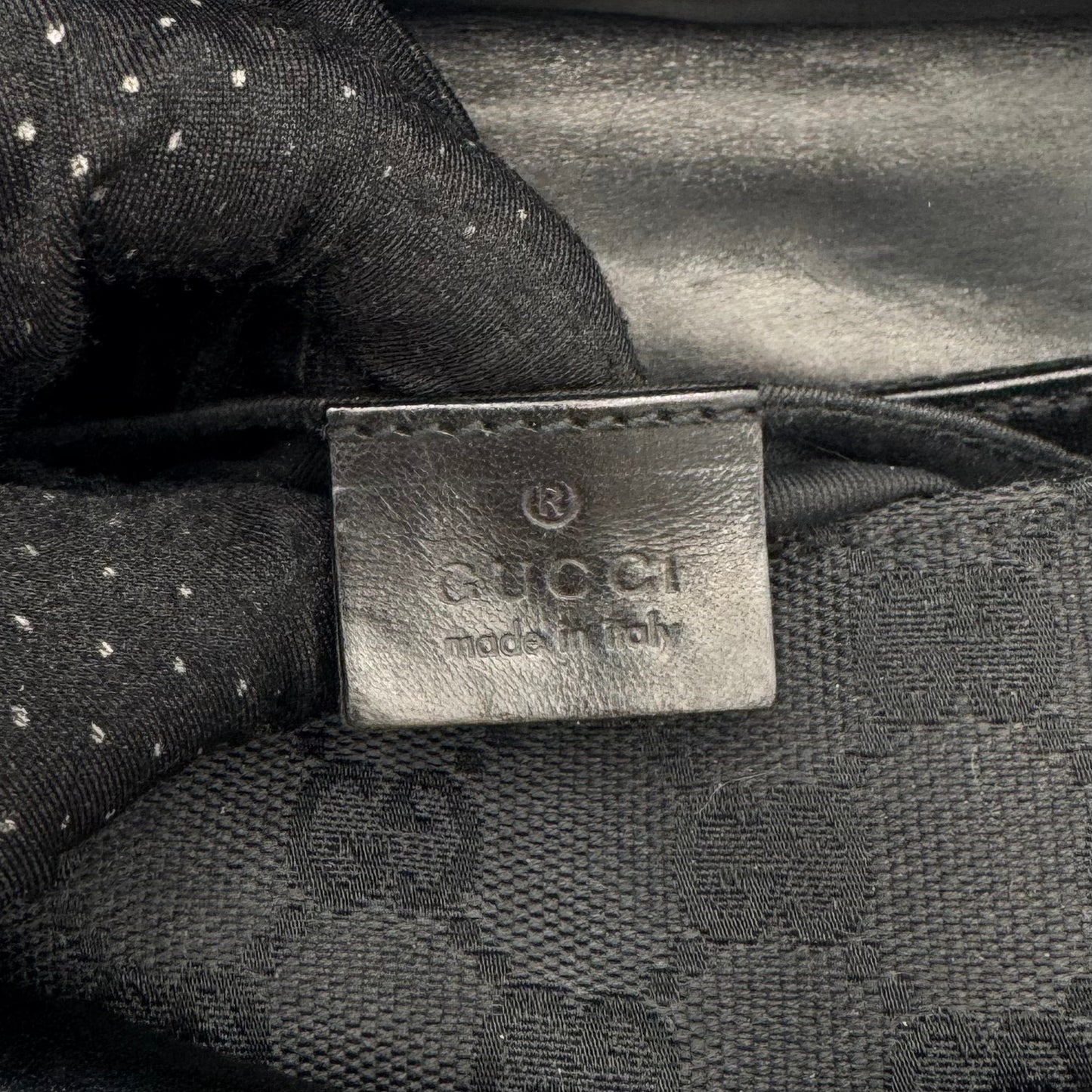 Gucci by Tom Ford Black Monogram Canvas and Studded Leather Horsebit Chain Shoulder Bag SHW
