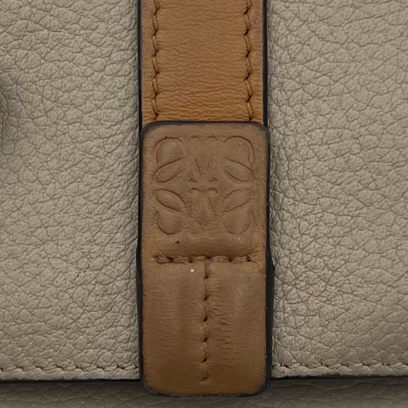 Loewe Neutral Leather Anagram Mini Trifold Wallet
