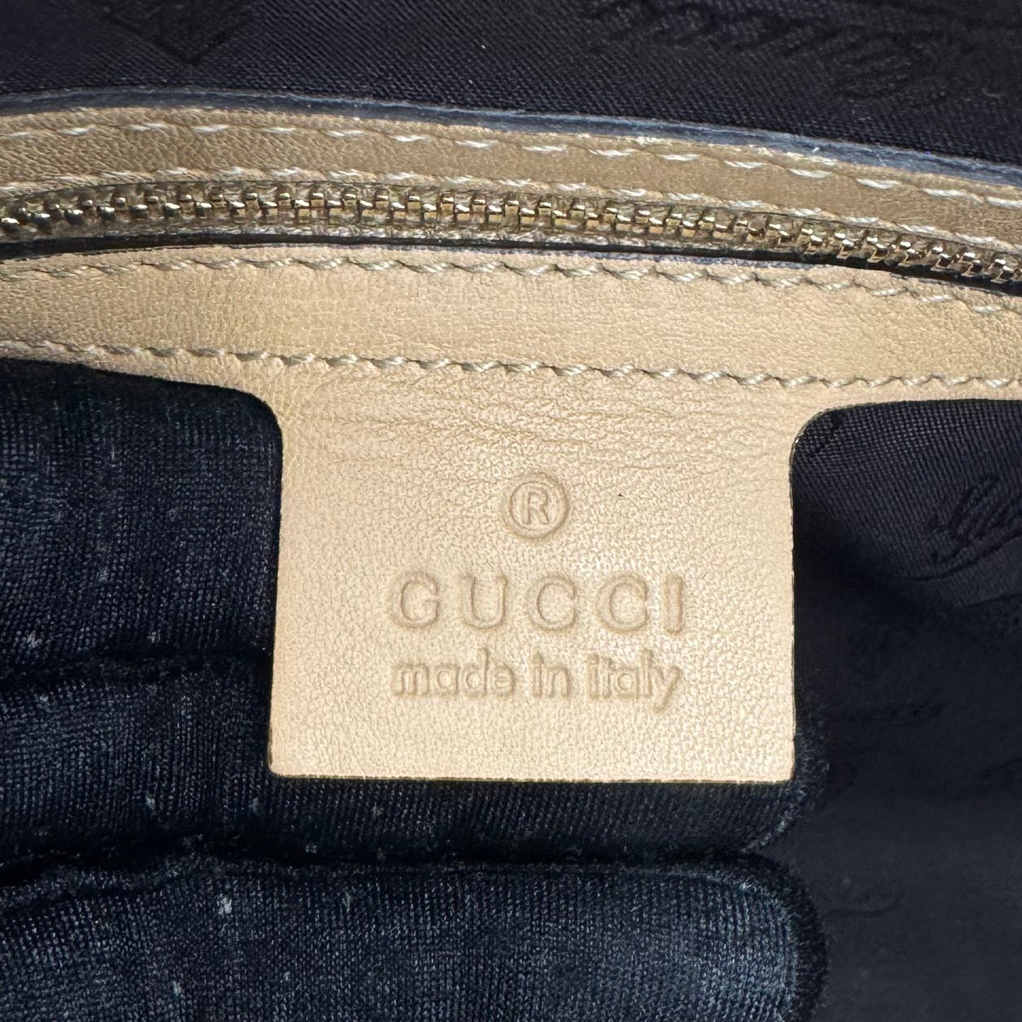 Gucci Beige Guccissima Leather Horsebit Tassel Tote Shoulder Bag