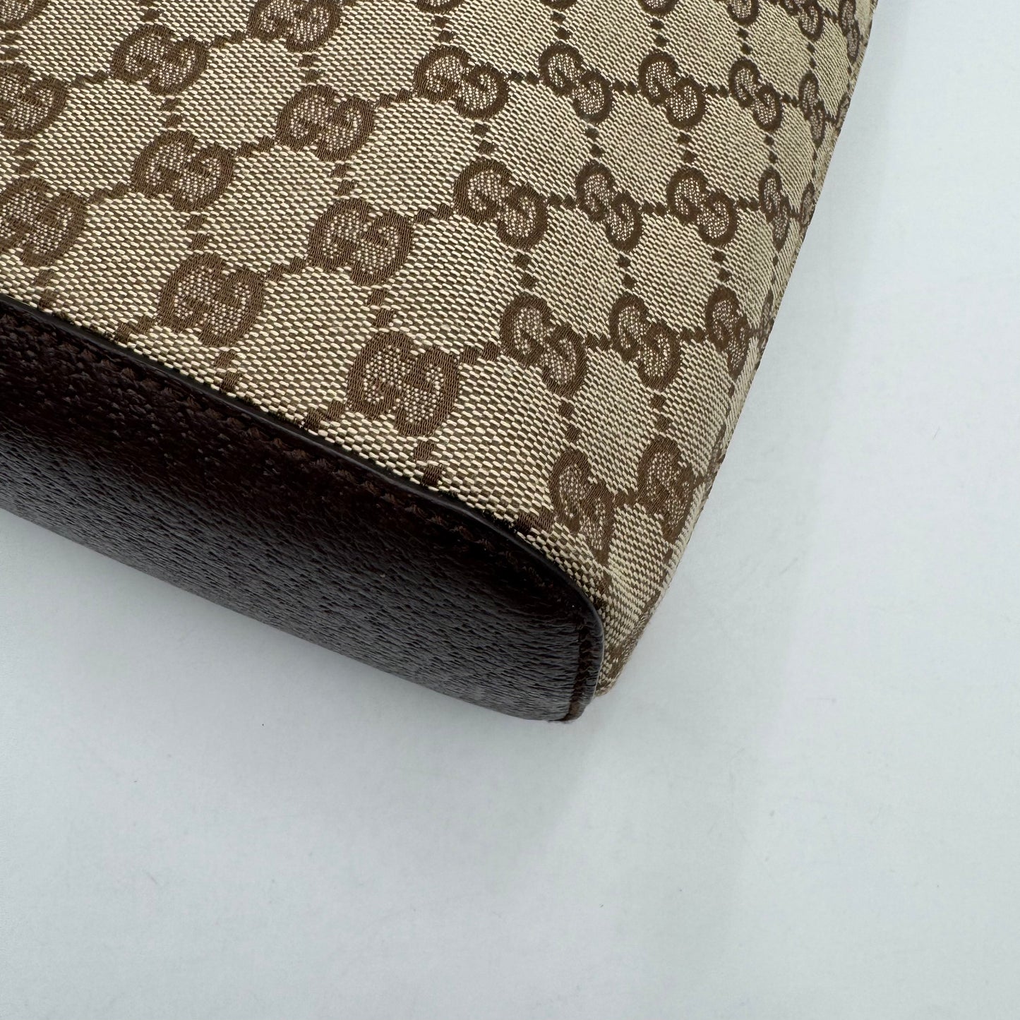 Gucci Brown Monogram Canvas and Leather Hobo Shoulder Bag