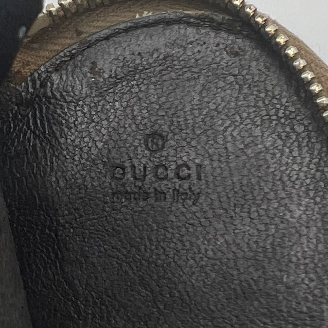 Gucci Beige Monogram Canvas Heart Coin Purse
