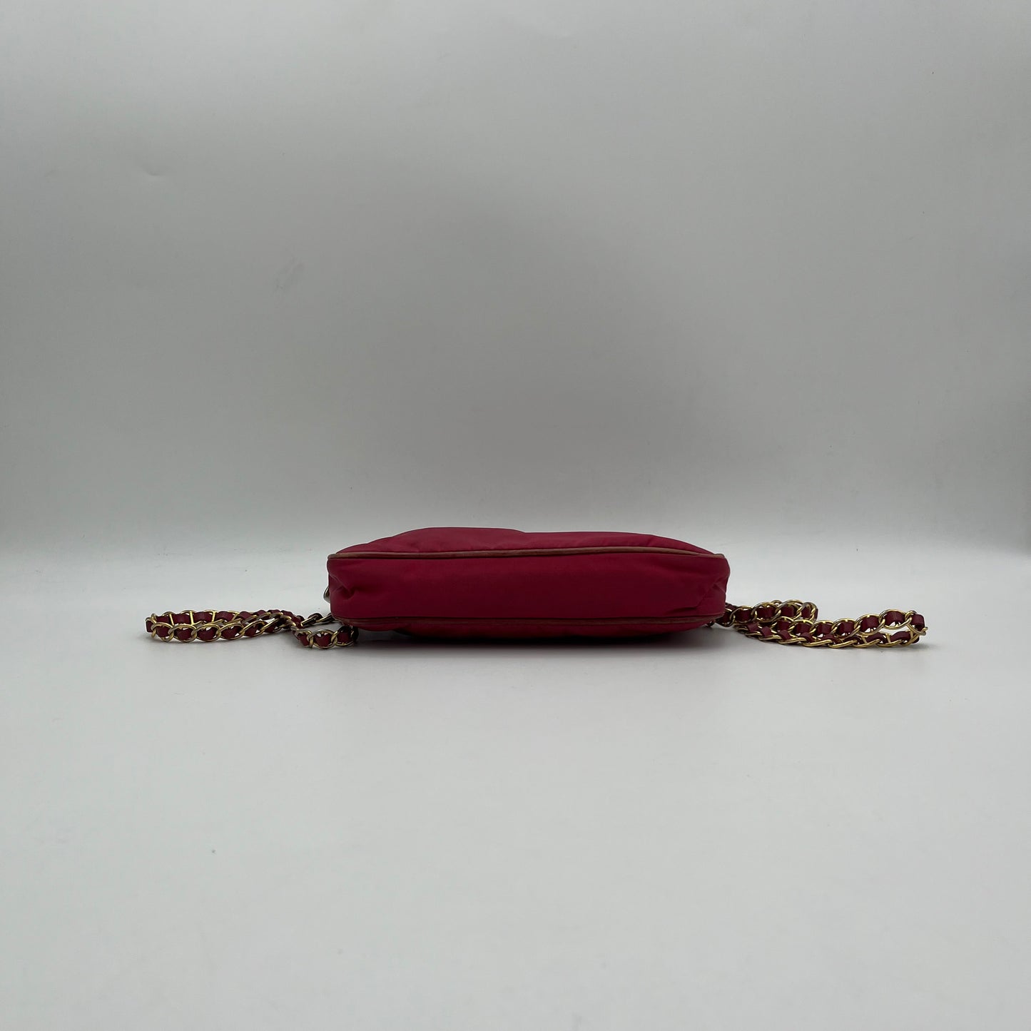 Prada Pink Tessuto Saffiano Chain Crossbody