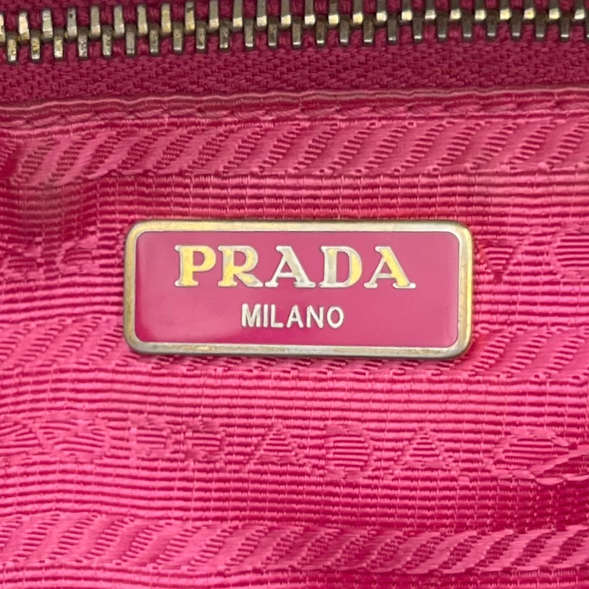 Prada Pink Tessuto Saffiano Chain Crossbody