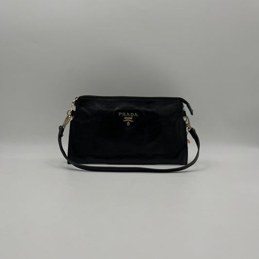 Prada Black Leather Pochette