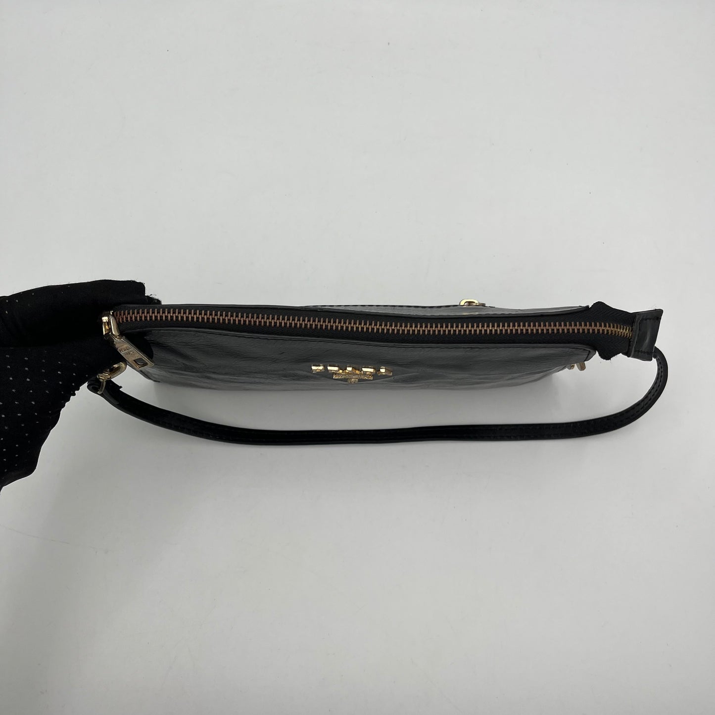 Prada Black Leather Pochette