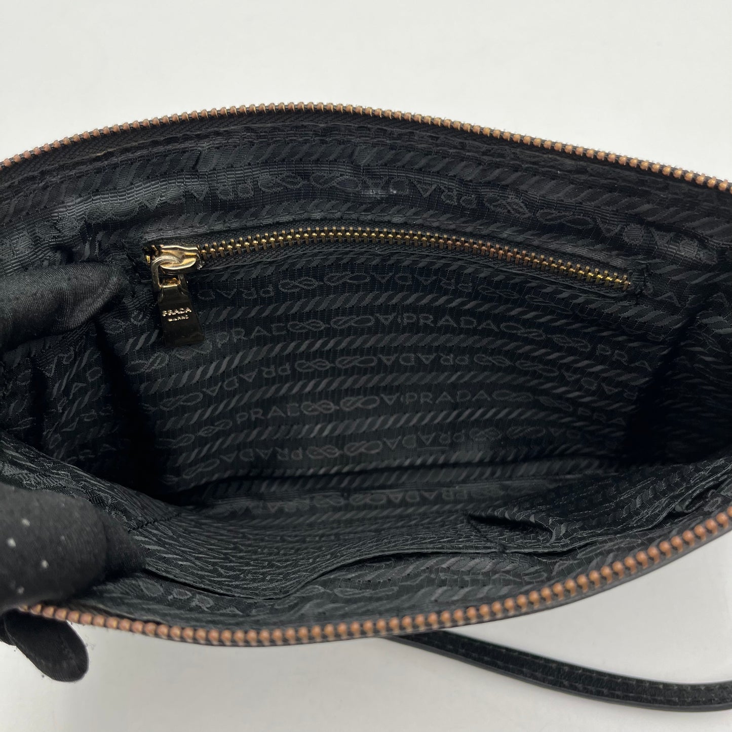 Prada Black Leather Pochette