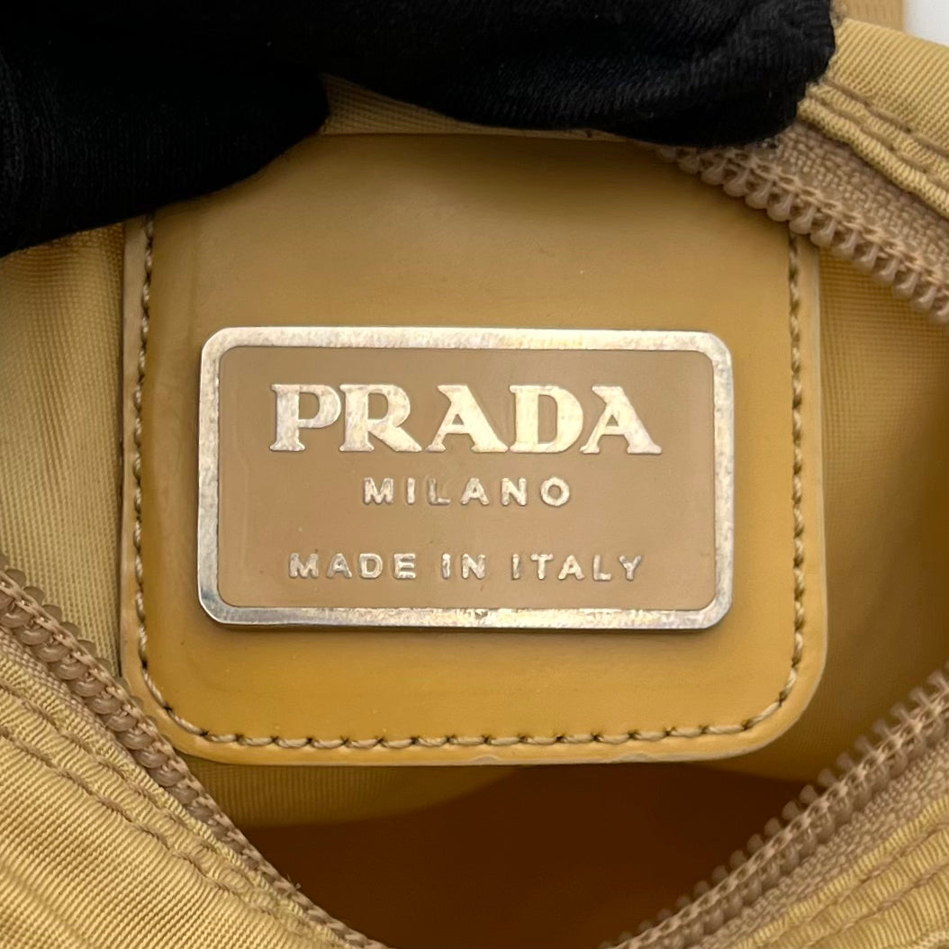 Prada Yellow Nylon Mini Slim Crossbody