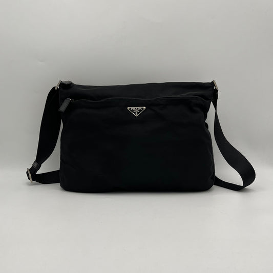 Prada Black Nylon Messenger Crossbody