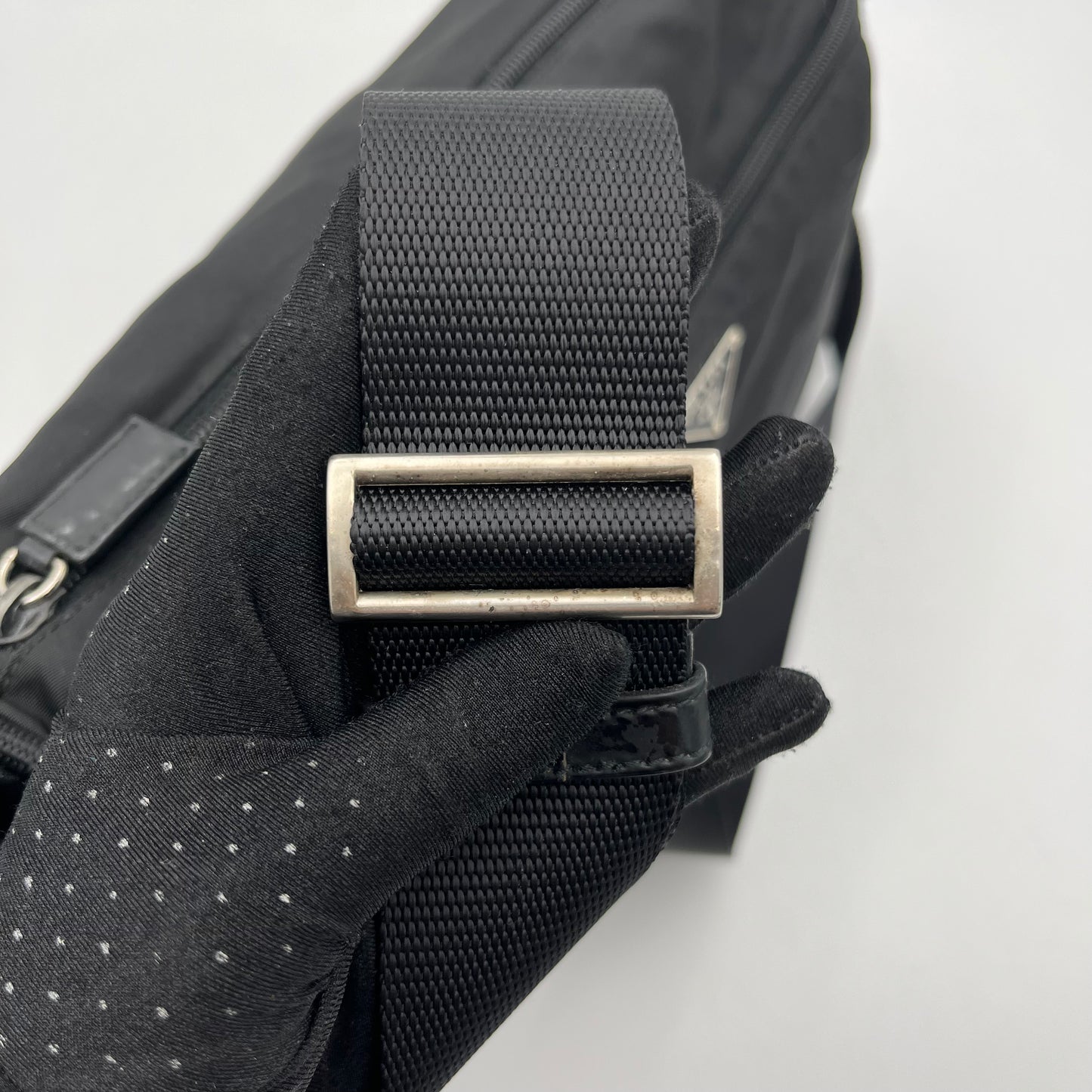 Prada Black Nylon Messenger Crossbody