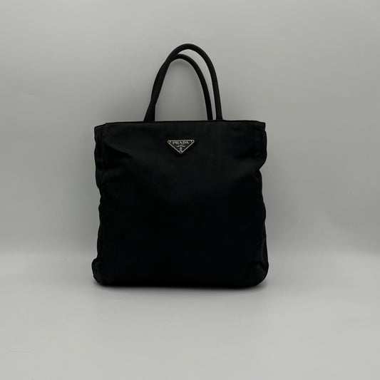 Prada Black Nylon Open Tote