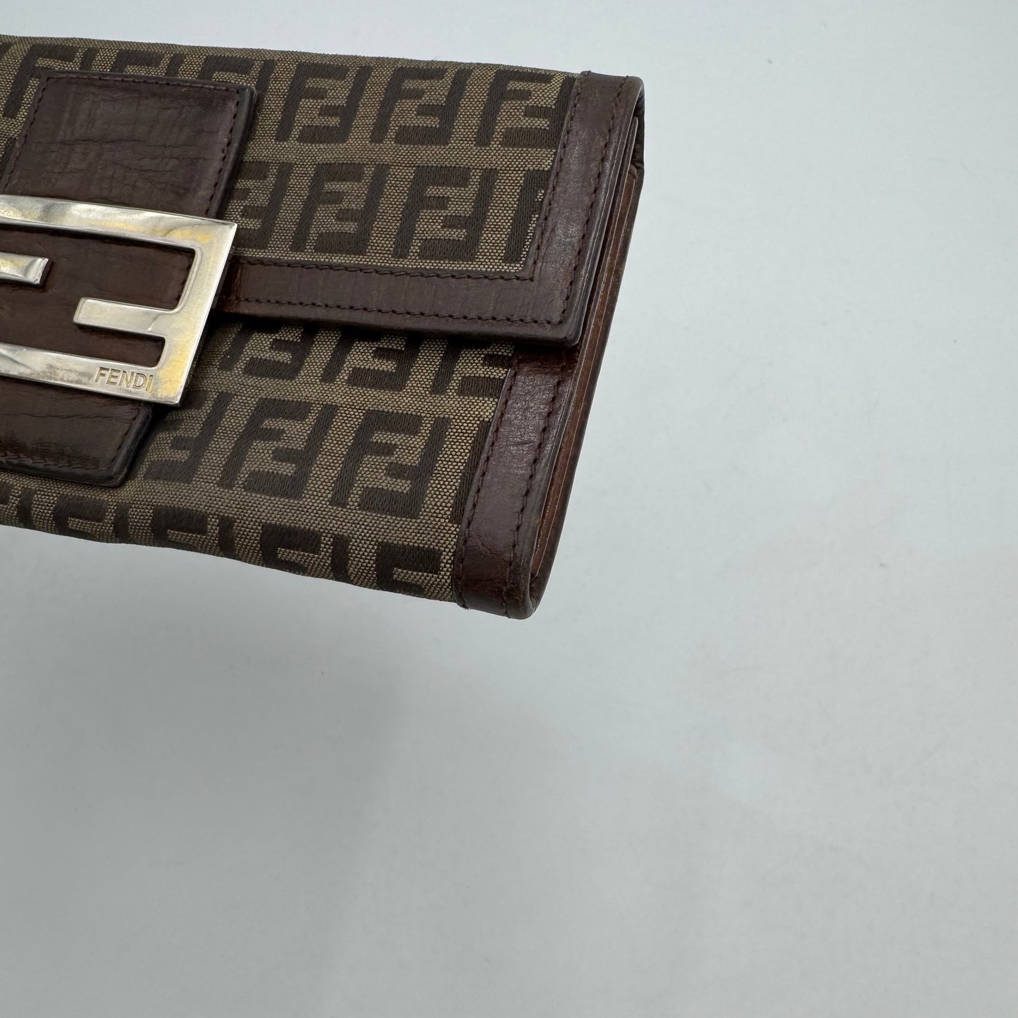 Fendi Tobacco Zucca Bifold Long Wallet
