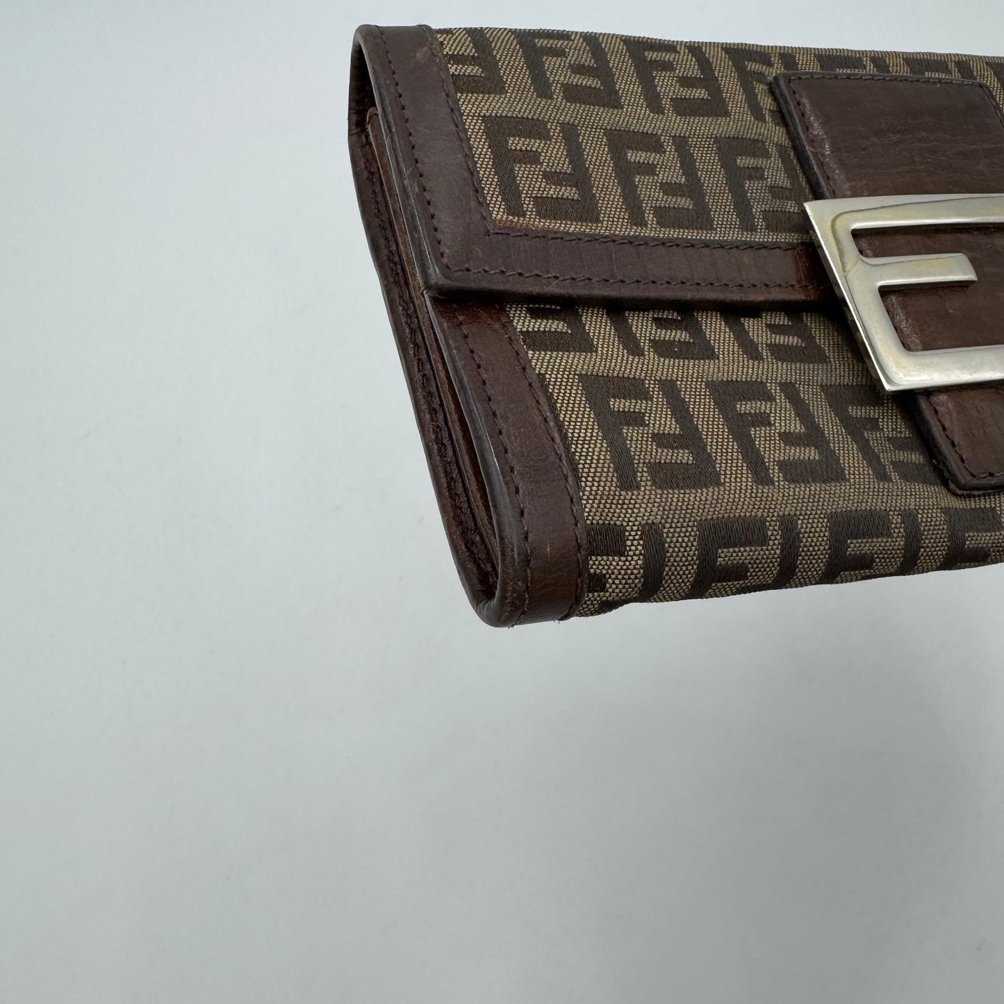Fendi Tobacco Zucca Bifold Long Wallet